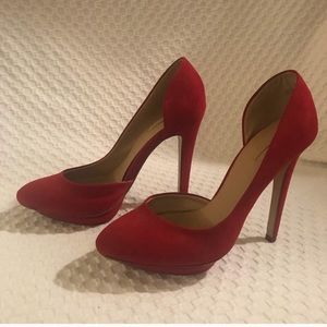 Zara red wine platform stiletto heel